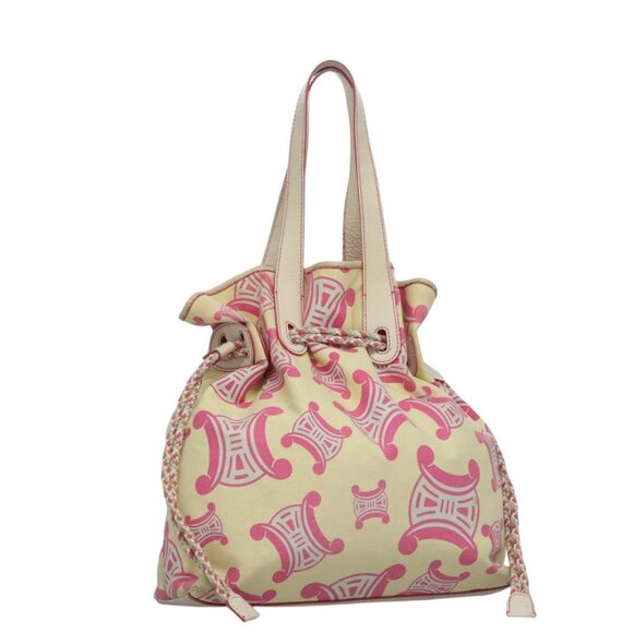 CELINE Paris Macadam Canvas Tote Bag Pink Auth BD849 - Picture 1 of 16